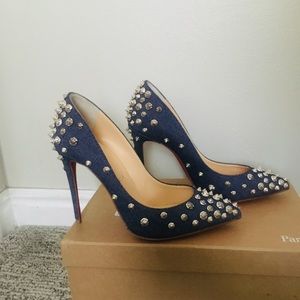 New Authentic CHRISTIAN LOUBOUTIN Aimantaclou Spike Pump
